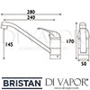 Bristan Java Single Flow Easyfit Sink Mixer Tap Dimensions